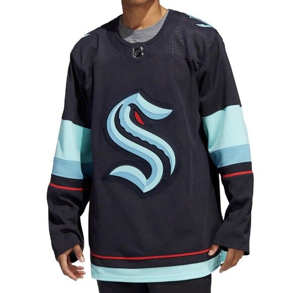 Adidas NHL Seattle Kraken Men’s Size 50-60 Black Authentic Home Hockey Jersey